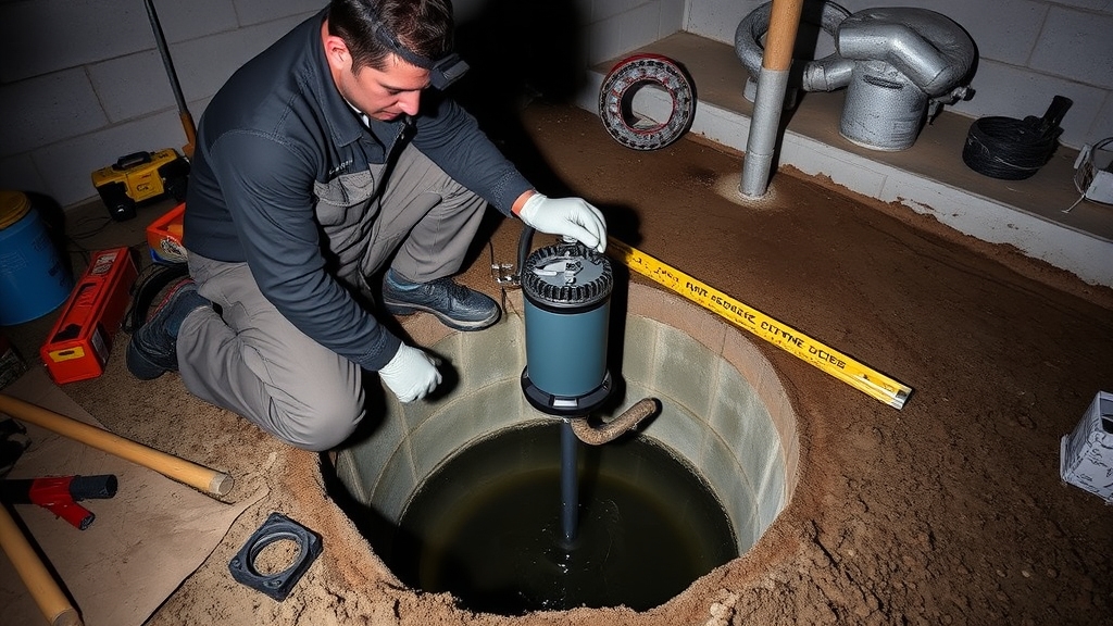 Sump pump installation